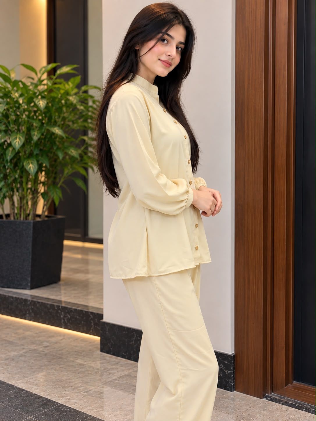 Libas Ethnic | Ivory Charm – Elegant Premium Georgette 2-Piece Cord Set